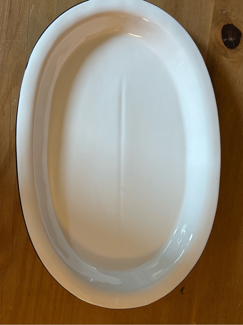 Magnolia Home White Oval Serving Platter